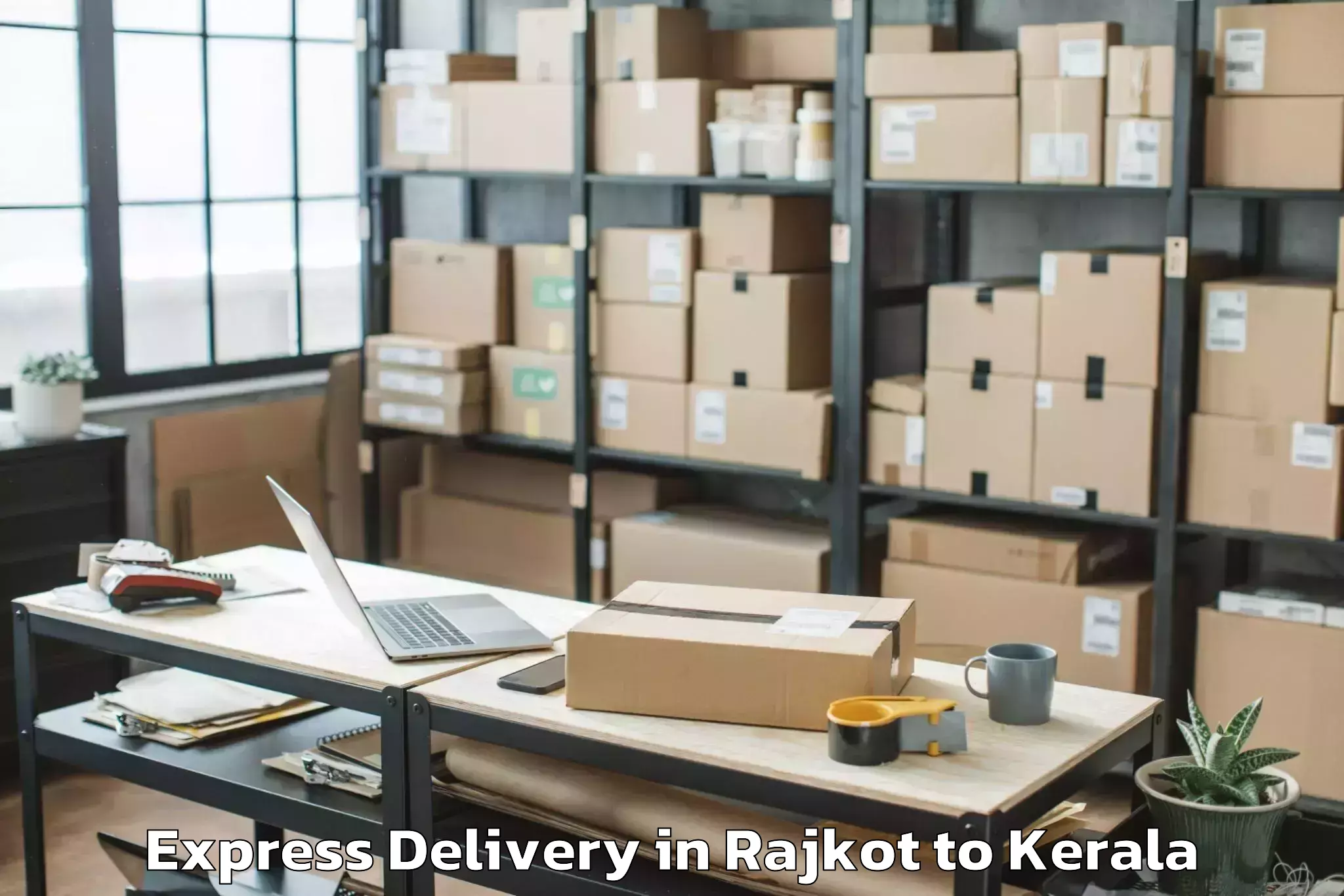 Professional Rajkot to Lulu Mall Thiruvananthapuram Express Delivery